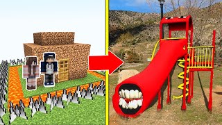 Cầu Trượt Ma The Extra Slide Tấn Công Nhà Được Bảo Vệ Bởi bqThanh Và Ốc Trong Minecraft