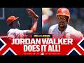 HE DOES IT ALL! 😮‍💨 Jordan Walker robs a HR, hits a HR and drives in the go-ahead run in the 9th! 🔥