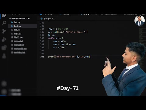 Python program to reverse a number #100daysofcode #codeeveryday #coding #viral