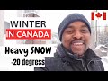WINTER in Canada | Heavy SNOWFALL in Edmonton CANADA | SNOWSTORM in CANADA (Surviving the COLD)