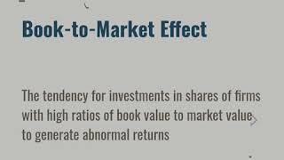 Book-To-Market Effect - Super Stocks Market Concepts