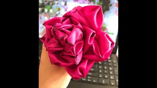 Роза из атласной ленты своими руками/  rose handmade