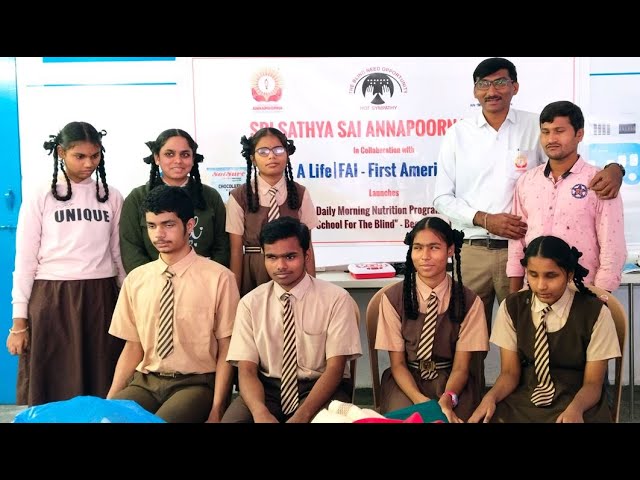 Devnar school for the Blind served SaiSure Multi Nutrient Health Mix - Children's Testimonials - I