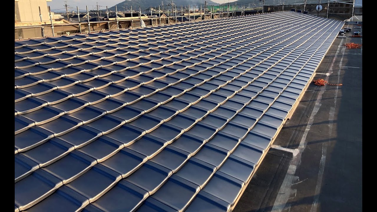 葺き替え工事（セメント瓦→平板瓦）