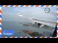 LANDING - Finnair Airbus A340-300 landing at Singapore Changi Airport - Cabin view