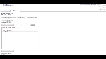 List-2 (count_evens) Python Tutorial || Codingbat.com