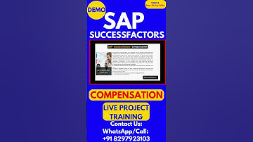 SAP SuccessFactors Compensation Training  Video 6: 5  Sep 2024 #sapsuccessfactorstraining
