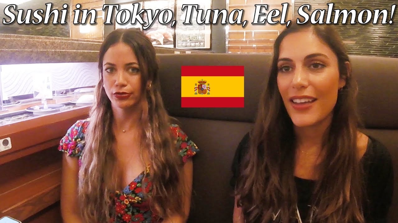 スペイン人女子が初めての回転寿司 新鮮マグロを大絶賛 Conveyor Belt Sushi In Tokyo Youtube