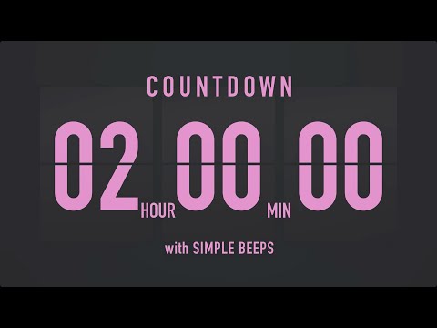 2 Hours Countdown Flip Clock Timer Simple Beeps