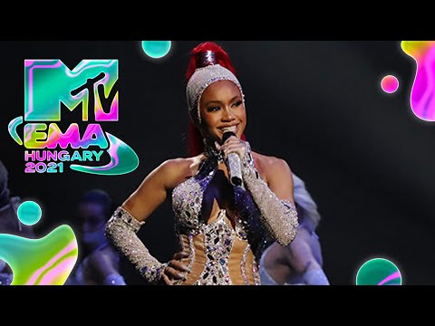 Saweetie "Tap In", "Best Friend" & "Out Out" Live | MTV EMA 2021