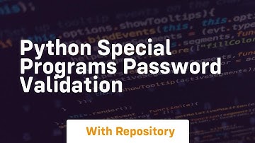 python special programs password validation
