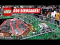 2024 Update! Huge LEGO Jurassic Park with Erupting Volcano at Bricks Cascade