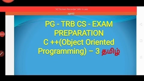 PG - TRB CS - C++ - 3 Questions and answers (Tamil)