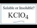 Solubility and Aqueous Solutions