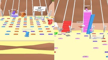 Bridge race - Disco run All level Gameplay walkthrough Android, iOS - kids cartoon