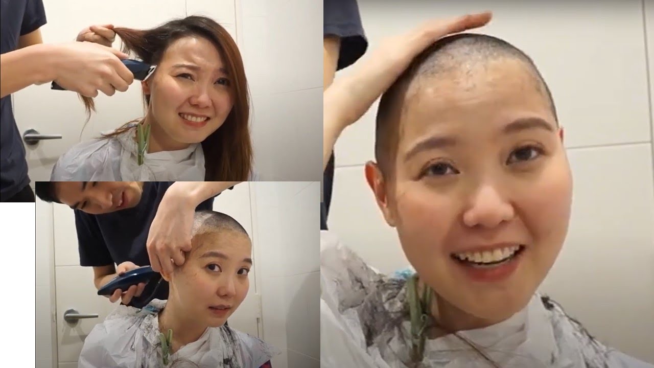 China Girl Shave Her Head