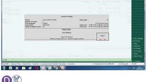 POS INVOICE CUSTOMISE IN TALLY