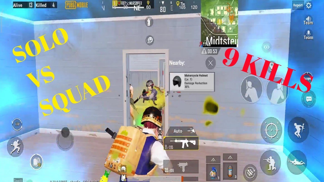 PUBG MOBILE | SOLO VS SQUAD GAMEPLAY | 9KILLS CHICKEN DINNER - YouTube