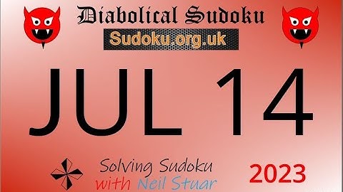 Diabolical Sudoku   July  14, 2023