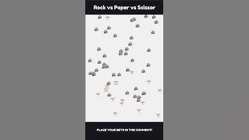 Rock Paper Scissor Round 12 #asmr #animated #animation #speed #rockpaperscissors #simulation #adhd