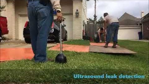 water leak detection with ultrasound and camera equipment.