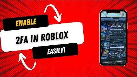 How To Enable Two Factor Authentication For Roblox 2024!