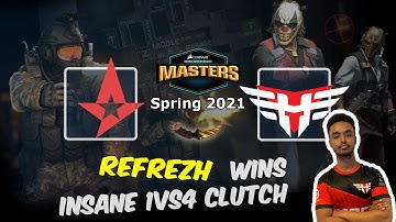 Refrezh wins insane 1vs4 clutch, Astralis vs Heroic, DreamHack Masters Spring 2021
