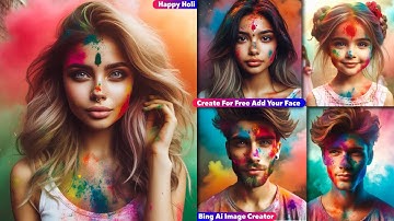 Ai Holi Photo Editing I Bing Image Creator | How to Happy Holi Image Create #shanitechguide