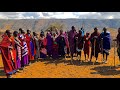 Meeting maasai warriors in tanzania africa