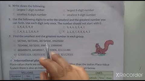 Class:5th Maths,Ch:Large Numbers, Ex:1.3,(smallest and largest no)