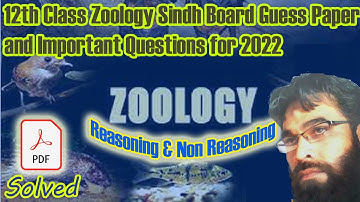 2nd Year Zoology Most Important Reasoning & Non Reasoning Questions for 2022