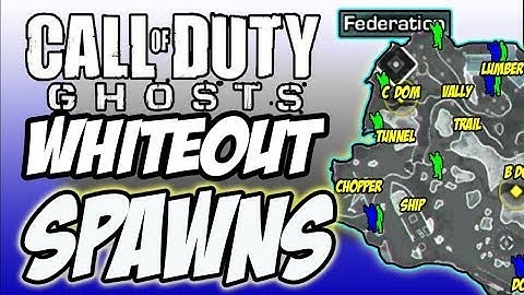 COD SPAWNS - Whiteout Spawns & Callouts-Call Of duty Ghost  - Multiplayer Maps -BEST SPAWNS