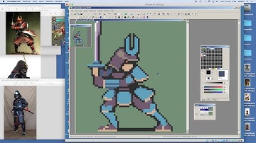 PIXEL ART TIME LAPSE #129 - Samurai Character Design for Video Games