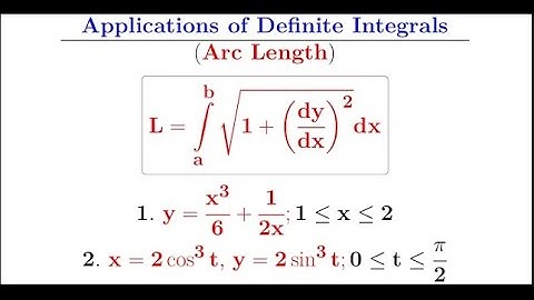 Application of definite integrals in finding the Arc Length