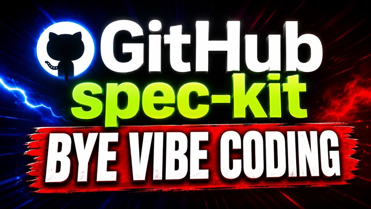 GitHub Spec-kit : End of Vibe Coding - YouTube
