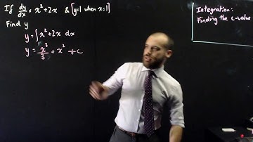 Integration finding the c value