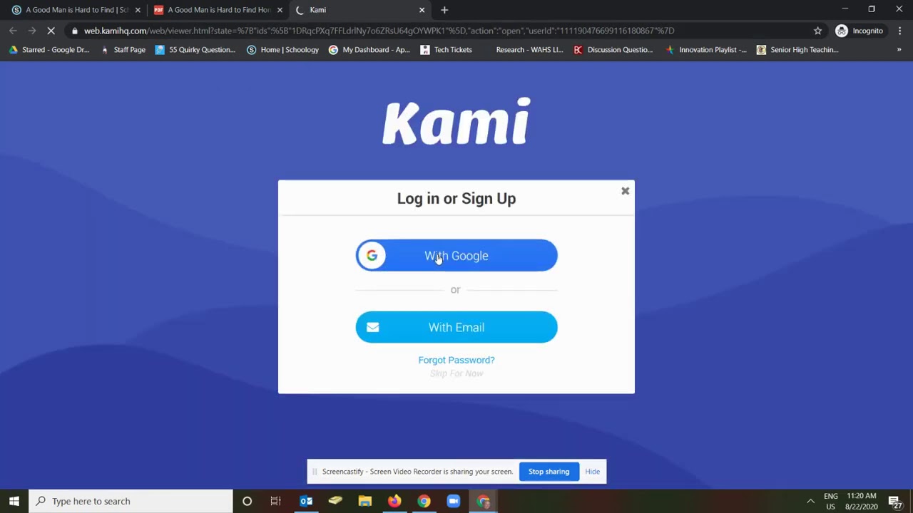 How to open a pdf in Kami from Schoology (for students) - YouTube