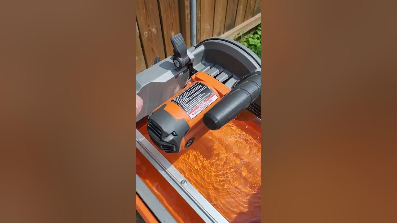 Ridgid 9 amp 7 inch portable wet tile saw with stand youtube