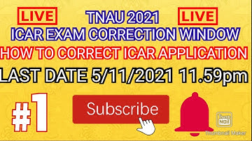 💯  ICAR EXAM CORRECTION WINDOW 2021 HOW TO CORRECT APPLICATION BEST VIDEO 💯