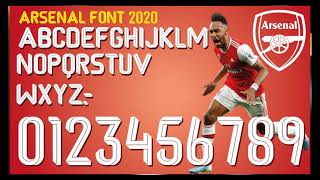 Free Download 3D Font Jersey Arsenal 2019 2020