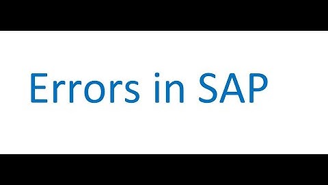 Project class 10 What is errors ? types of errors in SAP? part 1