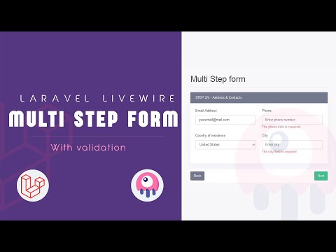Multi Step Form Using Laravel & Livewire
