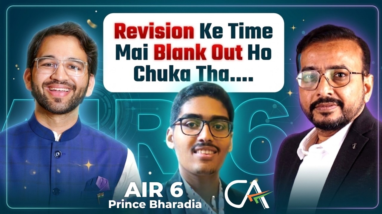 He Got AIR 6 With Regular College + 90% Attendence! CA INTER AIR 6 Interview