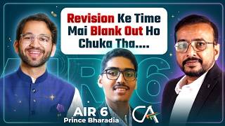 He Got AIR 6 With Regular College + 90% Attendence! CA INTER AIR 6 Interview