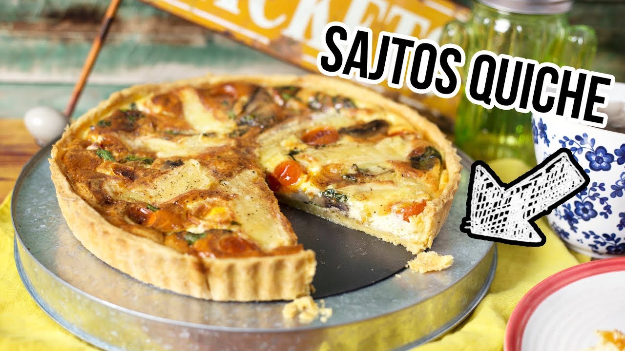 Sajtos-zöldséges quiche