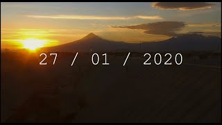 Hermoso Atardecer de Popocatepetl e Iztaccihuatl - México [Timelapse] [27/01/2020]