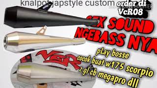 Riview Knalpot Custom Japstyle W175 Megapro Cb Gl Binter Merzy Stainles Hitam Dof Vcr08