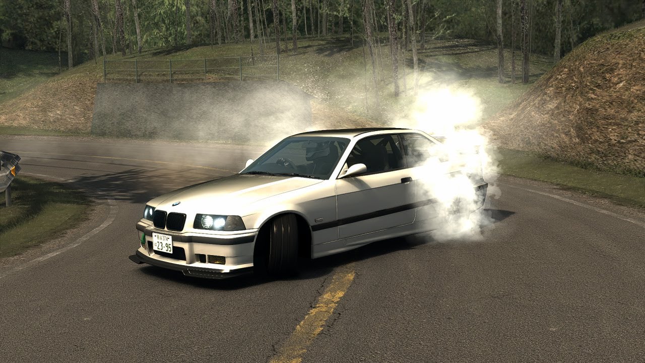 325 Hp BMW E36 sideways downhill - Assetto Corsa - YouTube