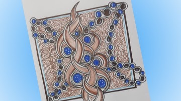 Punzel Chaining With Lapis Lazuli Zentangle// Tangle Pattern Chaining Punzel