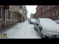 Winter Snowfall Walk through Helsinki City Center (March 2020)